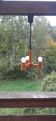 Scandinavian turned wood pendant light, 70s/80s, chalet spirit.