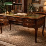 Bureau vintage bois et cuir