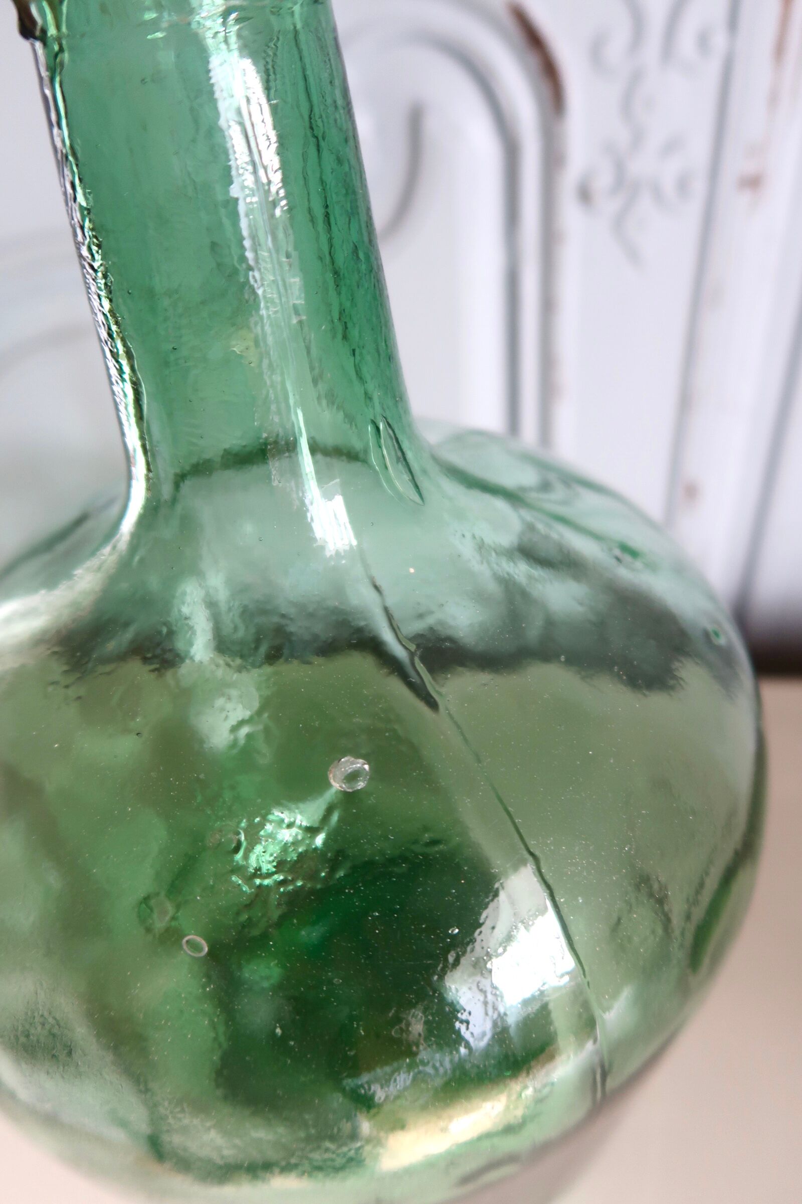 Dame-jeanne en verre verte 5 litres
