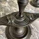 Pair of bronze candlesticks with a black patina in the antique style