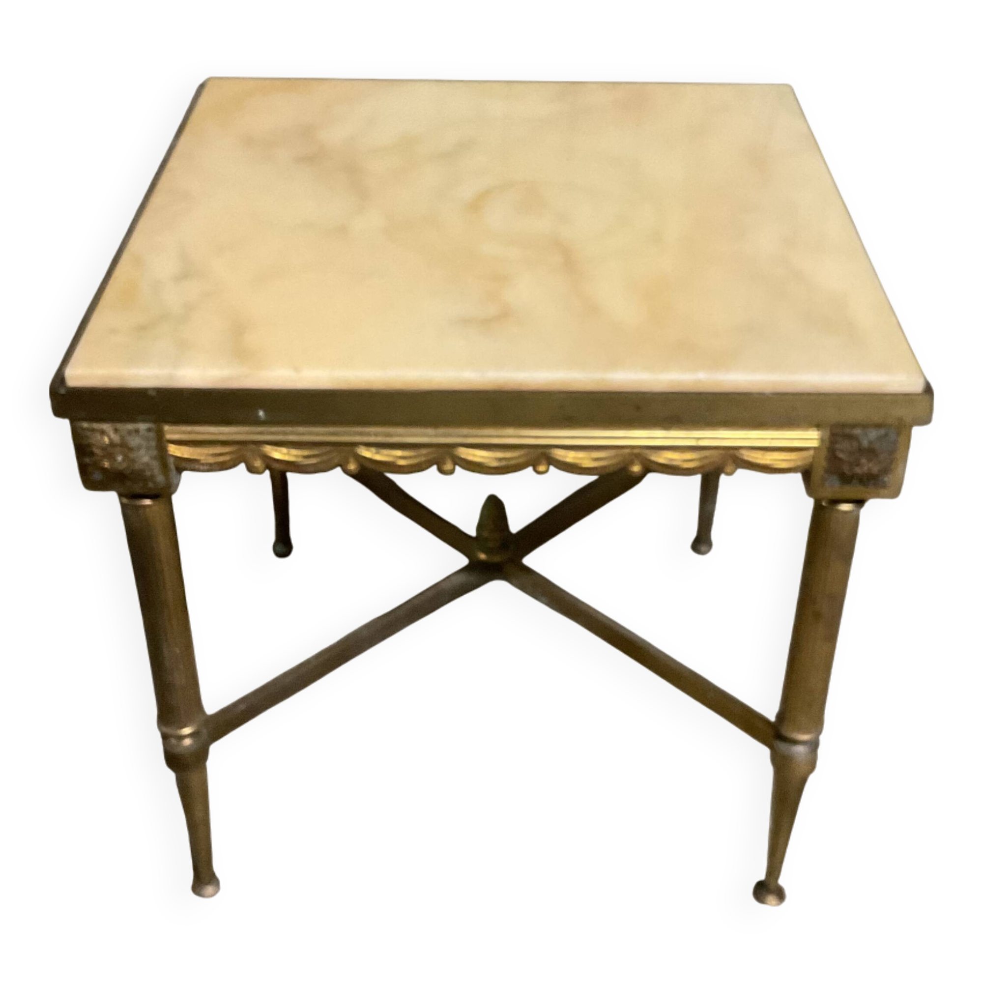 Table basse marbre et bronze style Louis XIV