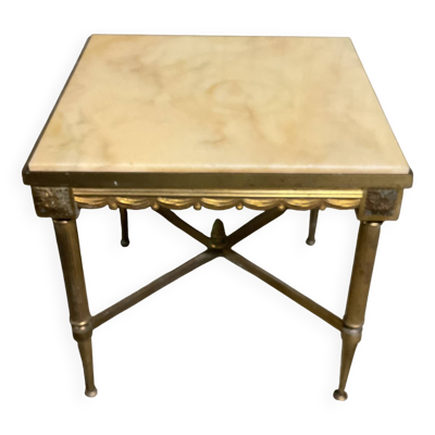 Table basse marbre et bronze style Louis XIV