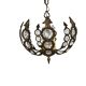 Palwa Palma & Walter style - Hollywood Regency style - brass - facet-cut gl