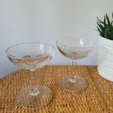 Set of 2 flat champagne glasses