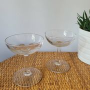 Set of 2 flat champagne glasses