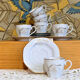 Six tasses à café vintage en porcelaine italienne estampillées Tognana