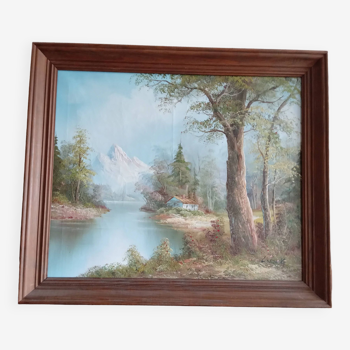 Oil on canvas signed l.harding