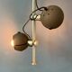 Brown ceiling light - Space Age fixture - vintage eyeball lamp