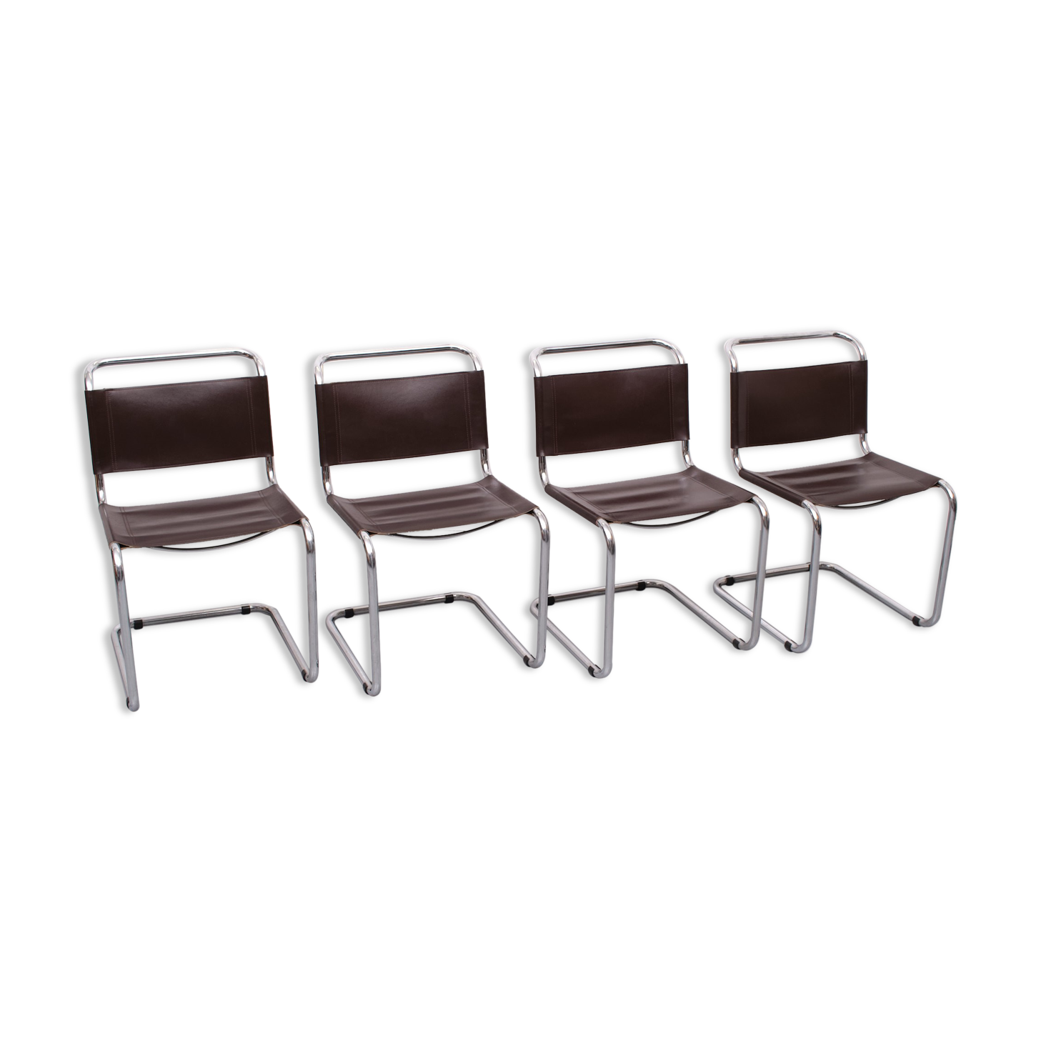 4 Mart Stam S33 Cantilever Dining Chairs, 1970s