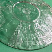Mid Century glass ABC Plate, S.J. Thomassen for Leerdam Glass factory centerpiece