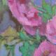 Oil on canvas of a bouquet of flowers by Espel Vives