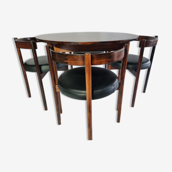 Set table with chairs, designed by Hugo Frandsen for Børge M. Søndergaard from 1964.