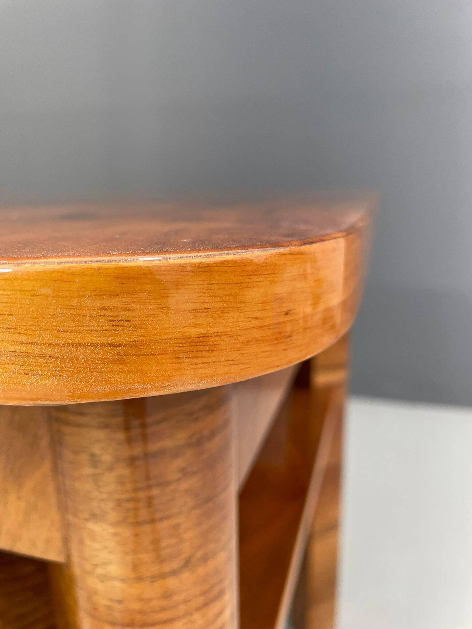 Table basse Art déco à deux niveaux en chêne massif, années 1930