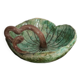 Vintage water lily pocket in enameled ceramic