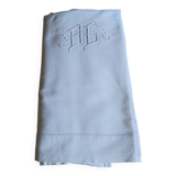 Old cotton sheet Monogram AC - 200 x 305 cm