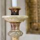 Pair of marble and alabaster candlesticks circa 1880