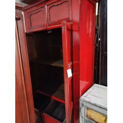 Antique red Chinese wardrobe