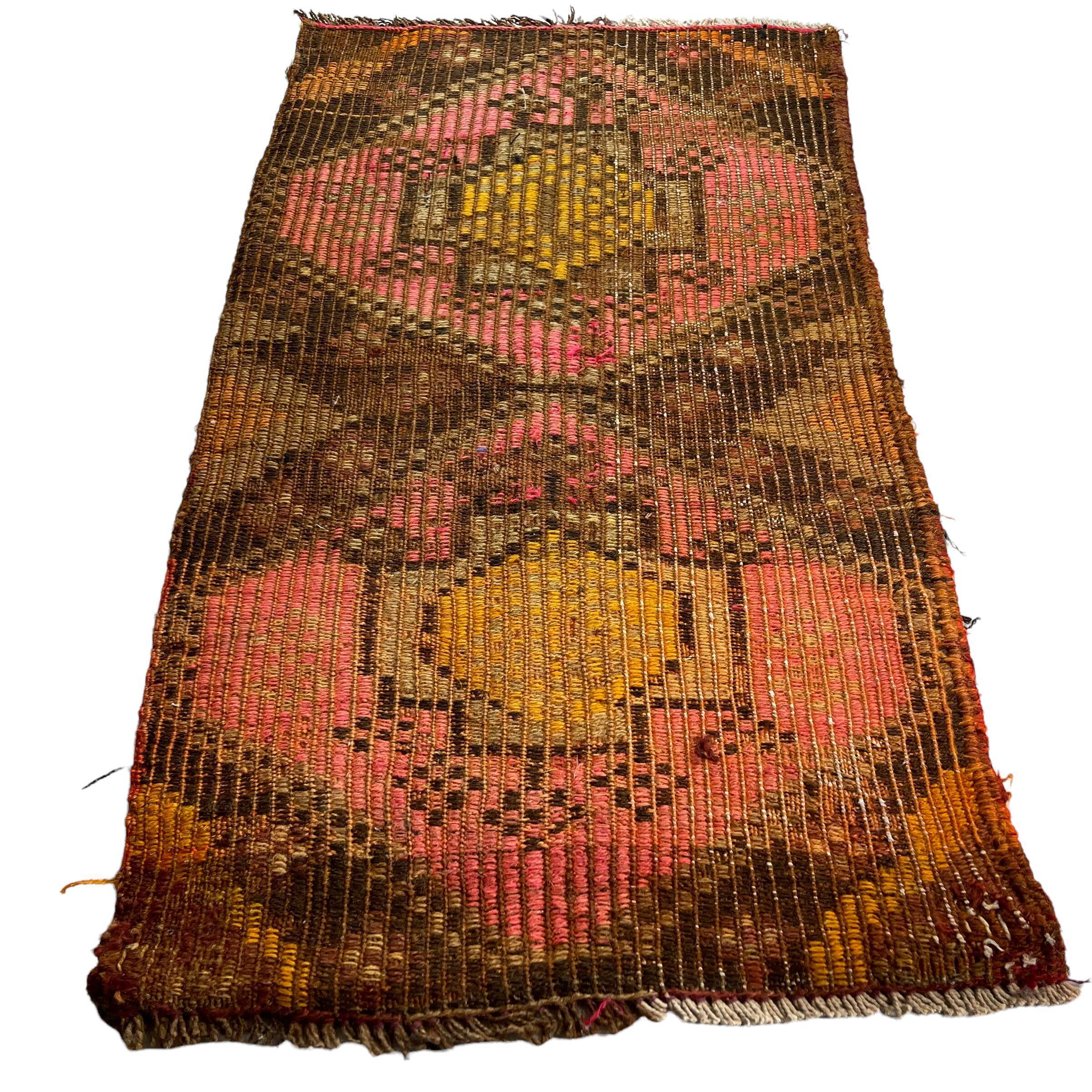 Vintage Turkish Mini Kilim Rug , 93 x 52 Cm