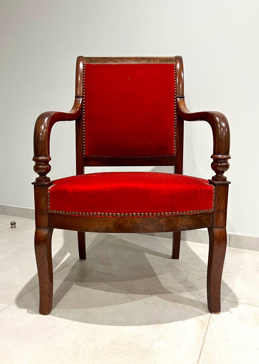 Restoration period armchair with cross