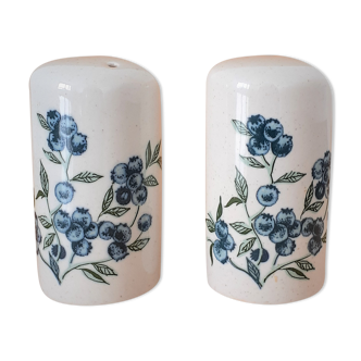 Salière et poivrier en porcelaine