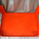 Friendly vintage orange rectangular coffee table gilac n°1871