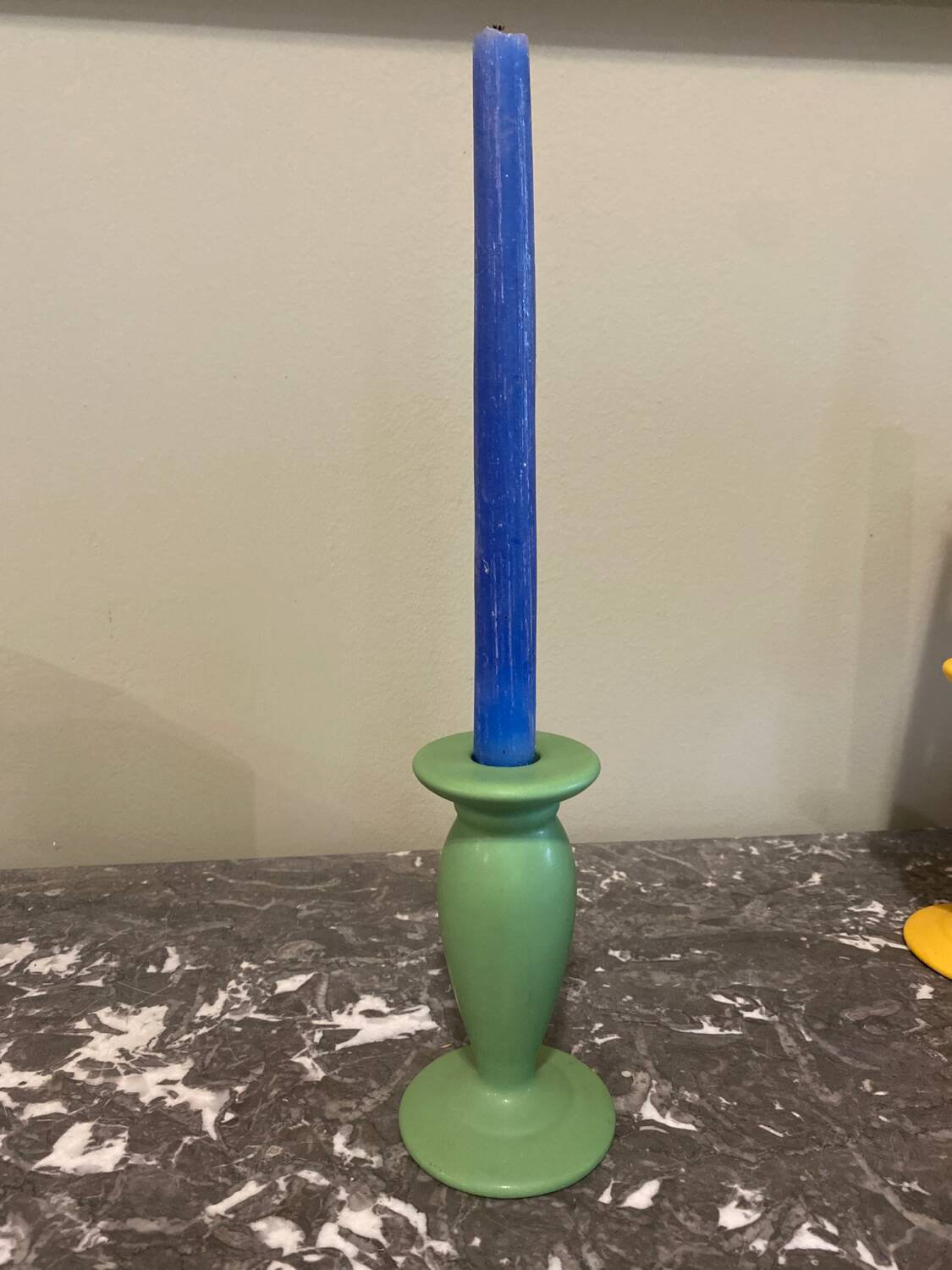 Vintage green candlestick