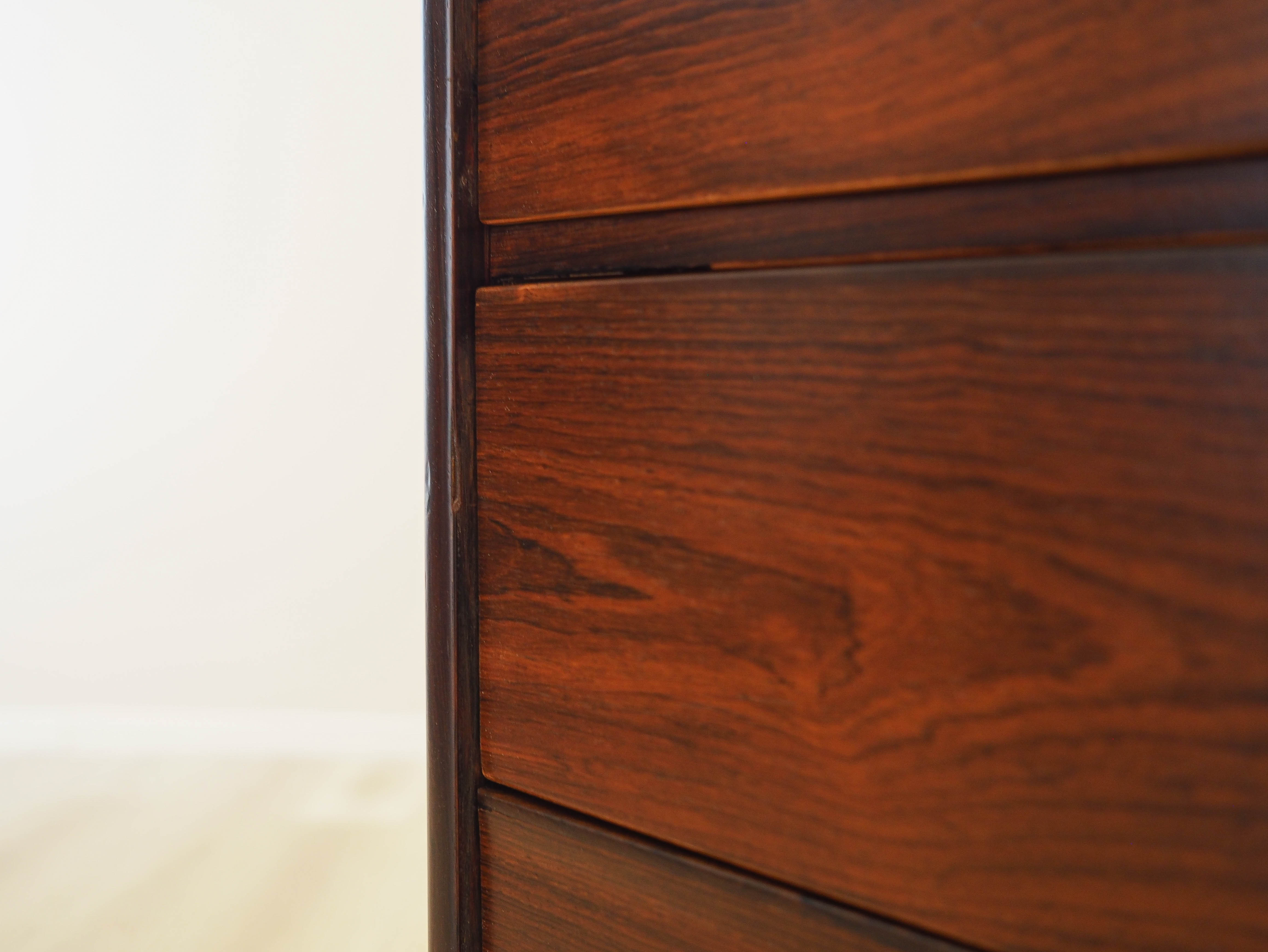Rosewood chest of drawers, Danish design, 1970s, made in Denmark