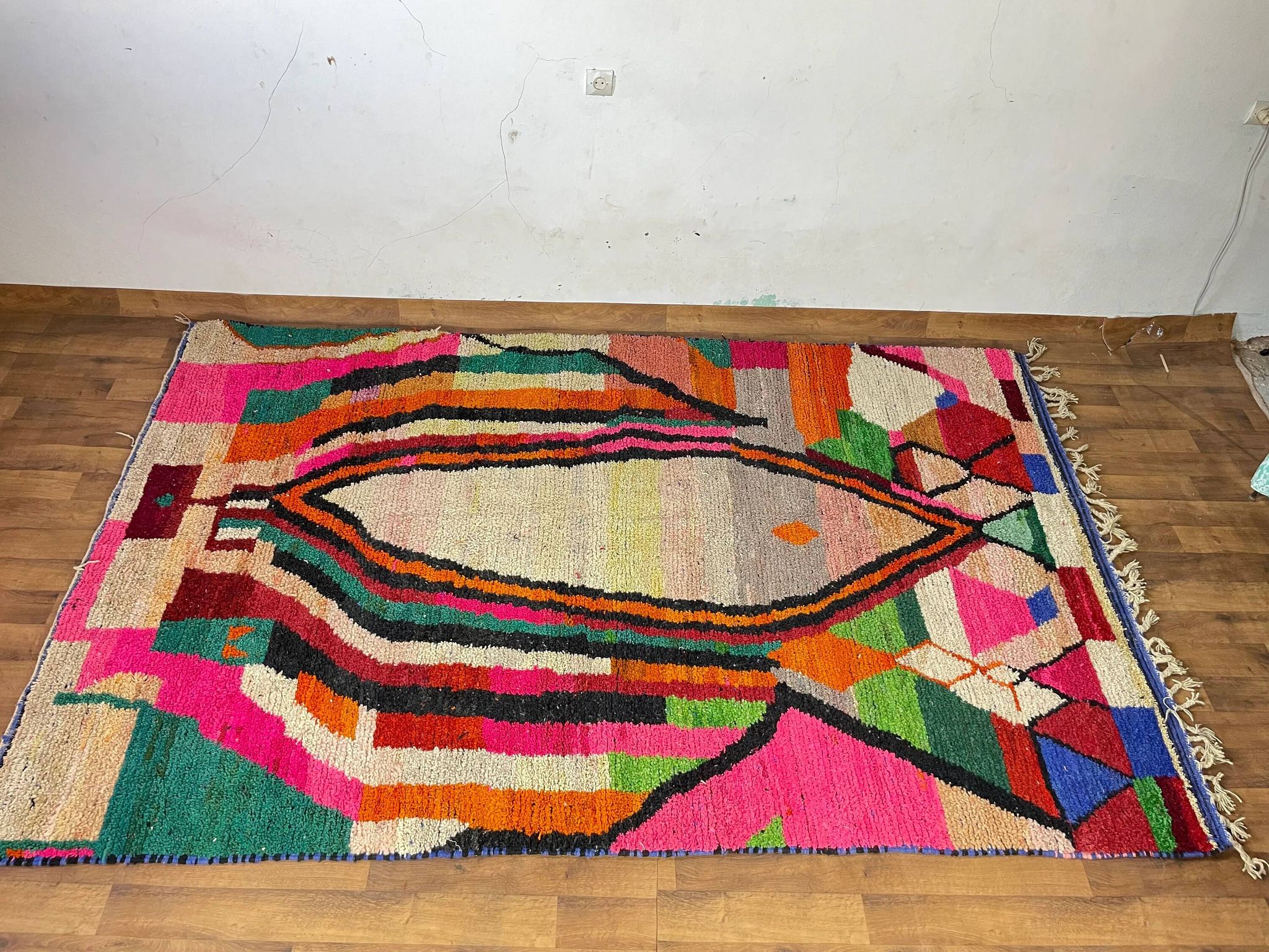 Berber rug in natural wool 2.5x1.5 m