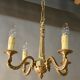 Lustre en bronze à 4 bras de lumière