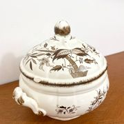 Soup tureen / Vegetable dish in earthenware - Sarreguemines - 1940s/50s