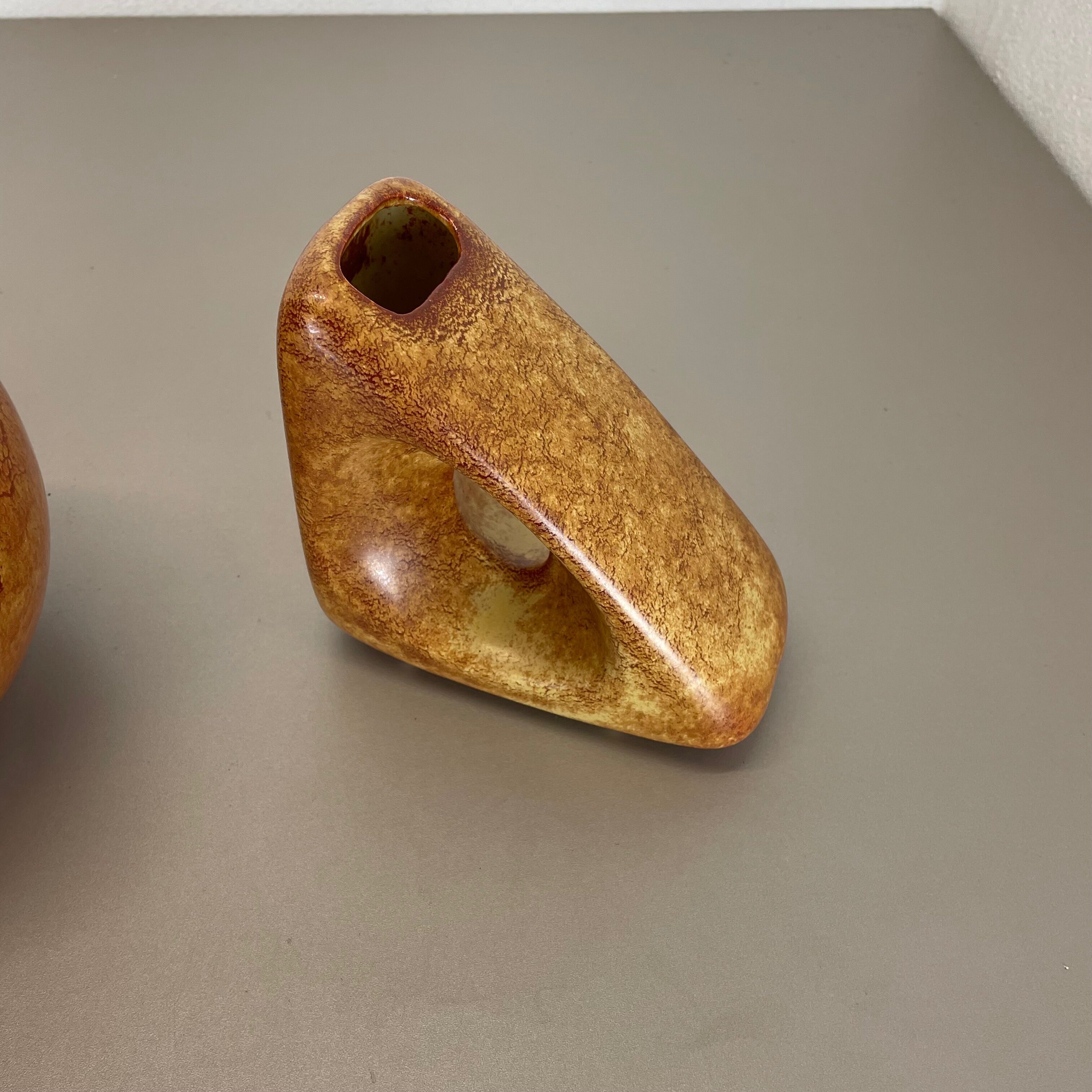 Set of 2 Ceramic Studio Pottery Vases by Bertoncello Ceramics, Italy 1970s