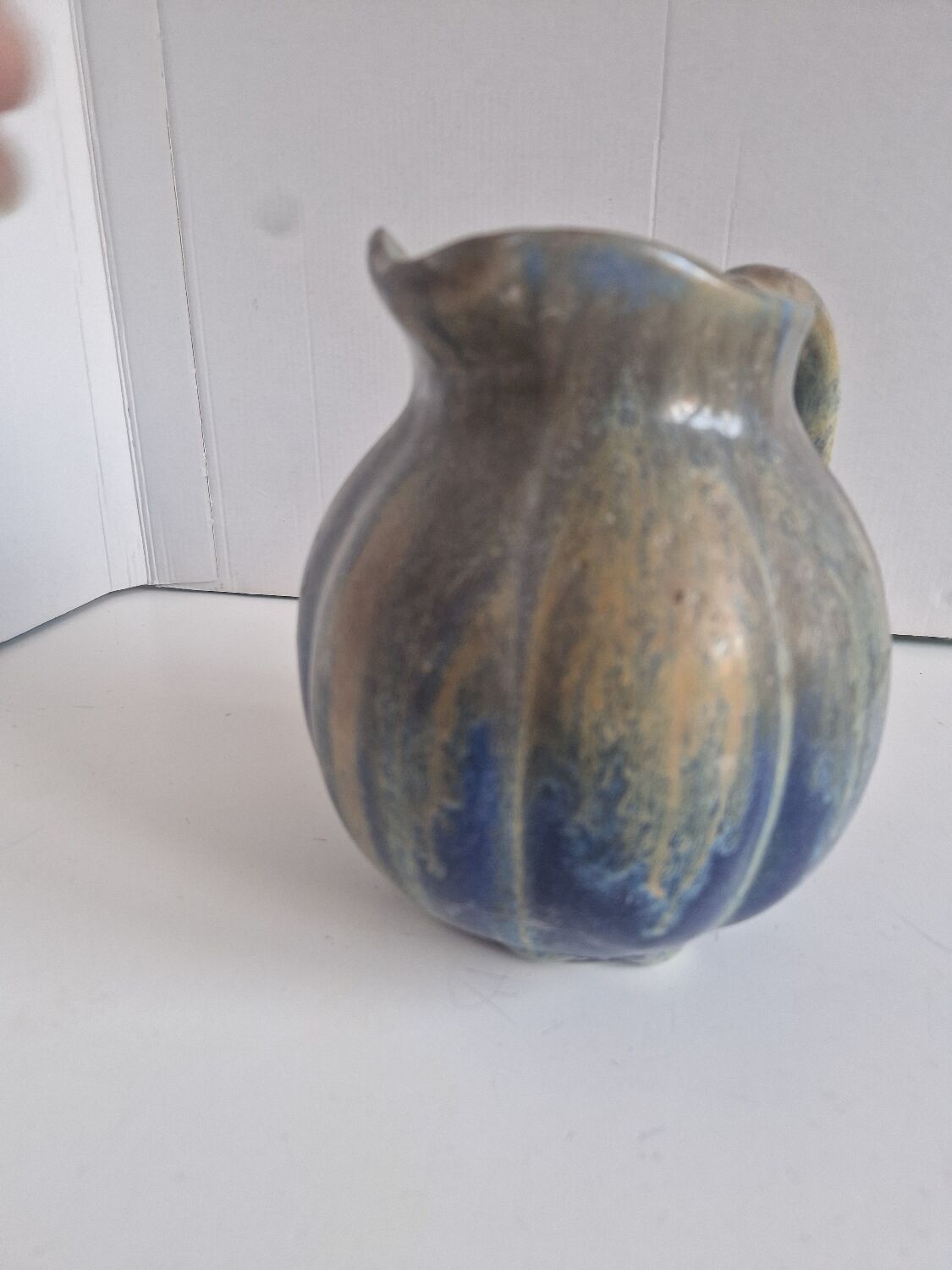 Pumpkin Jug Flamed Blue
