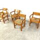 Vintage scandinavian pine wood dining chairs, 1960s by GM Mobler