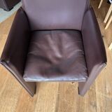 Chair 401 station wagon Mario Bellini by Cassina brown leather
