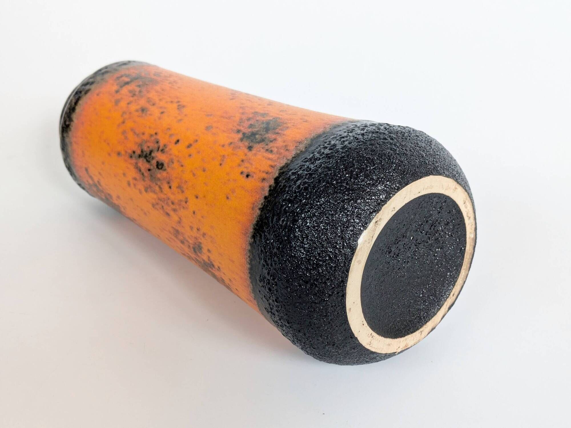 Vintage Scheurich fat lava vase, model 206, West German ceramic.
