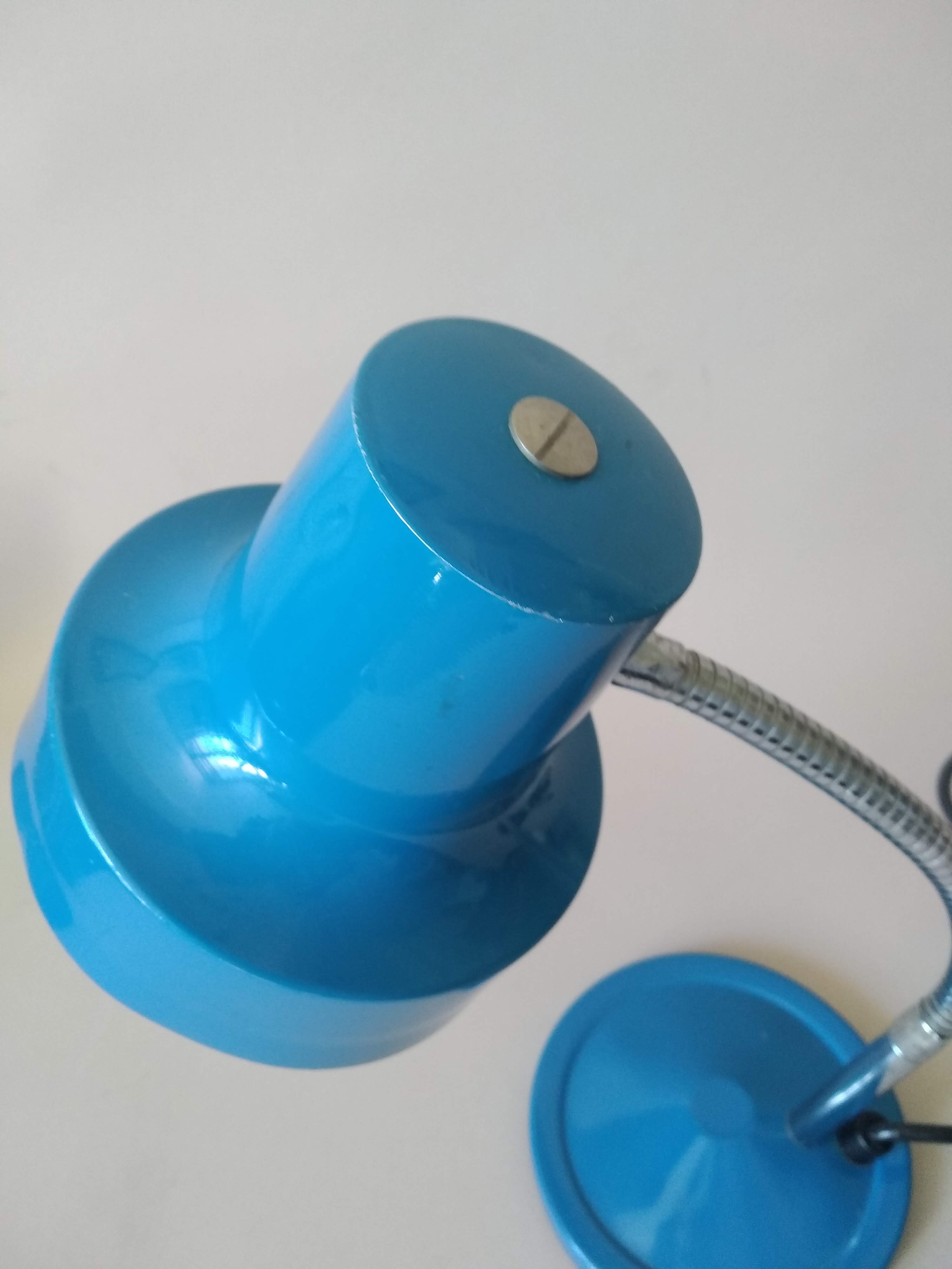 Vintage blue flexible desk lamp