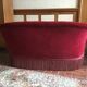 Toad red velvet sofa