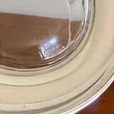 Italian salad bowl crystal silver 1970