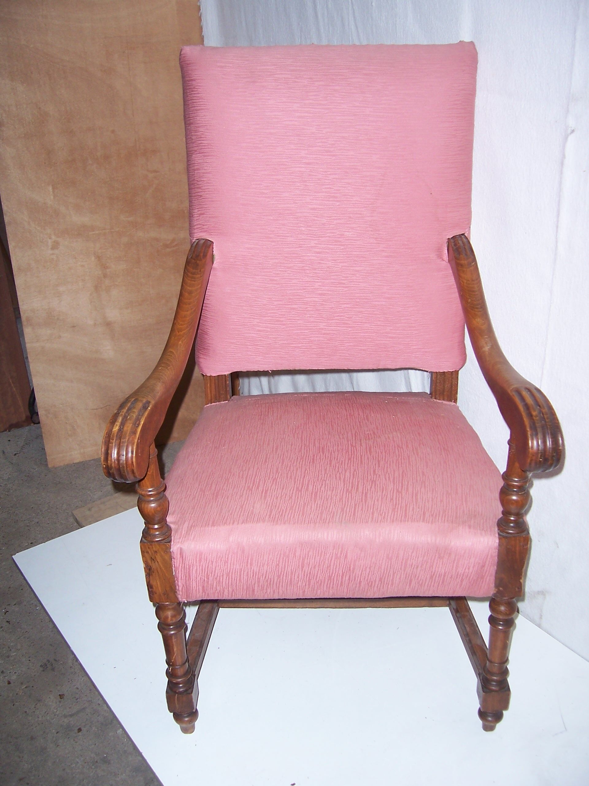 High back fabric wood Chair