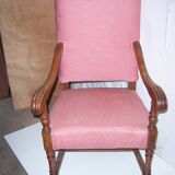 High back fabric wood Chair