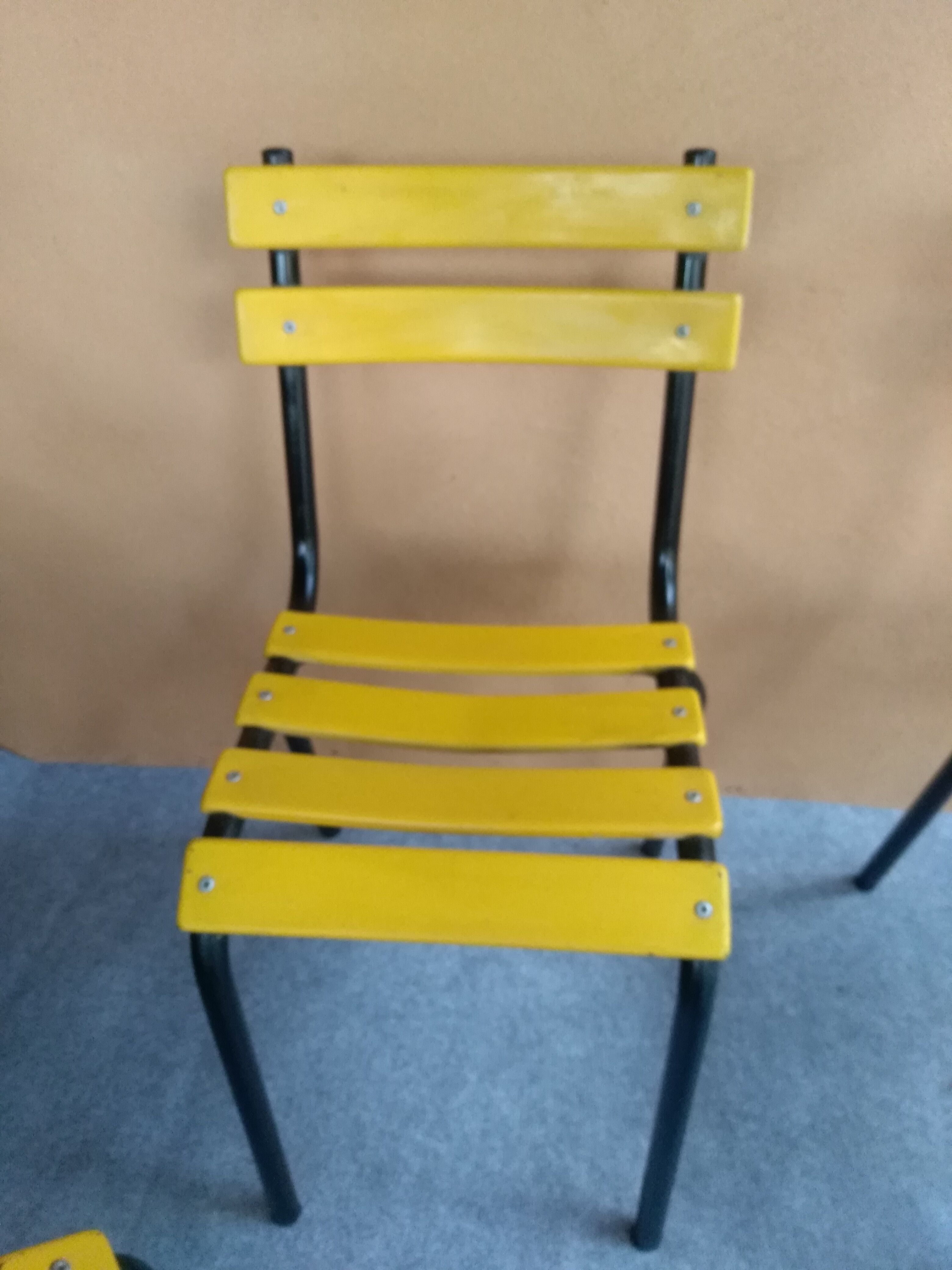 Lot of 10 former chairs of the 1960s iron bistro