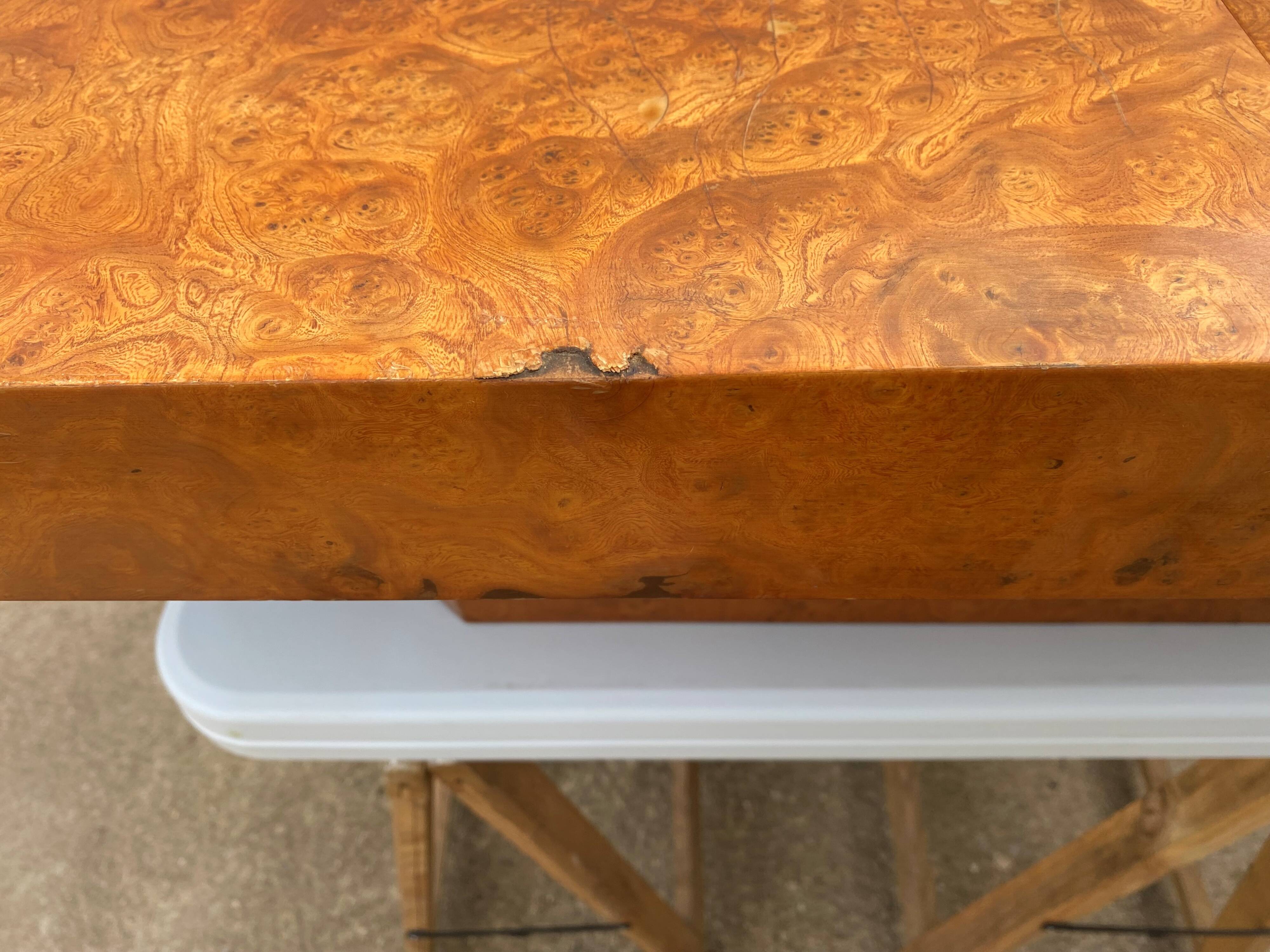 Elm burl coffee table/bar