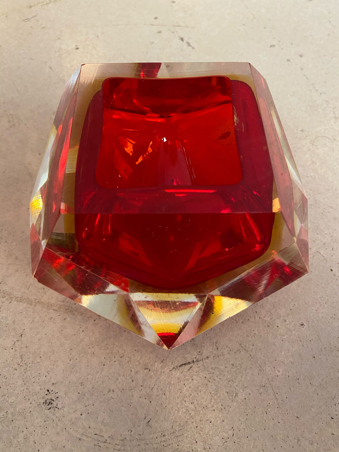 Sommerso Murano ashtray