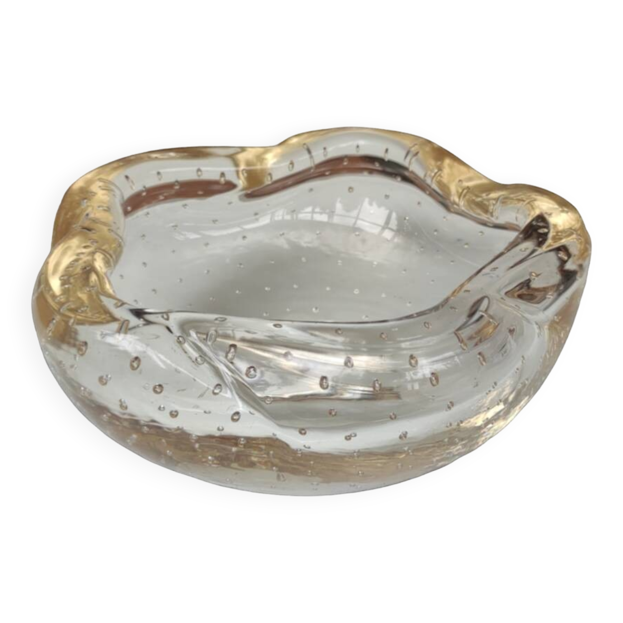 Old Murano bubbled glass cup Italian design