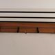 Minimalist wall coat rack wood and iron 60s