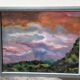 Old abstract landscape painting