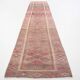 3x13 Rug For Entrway Pale Red Vintage Turkish Runner Rug, 84x394Cm