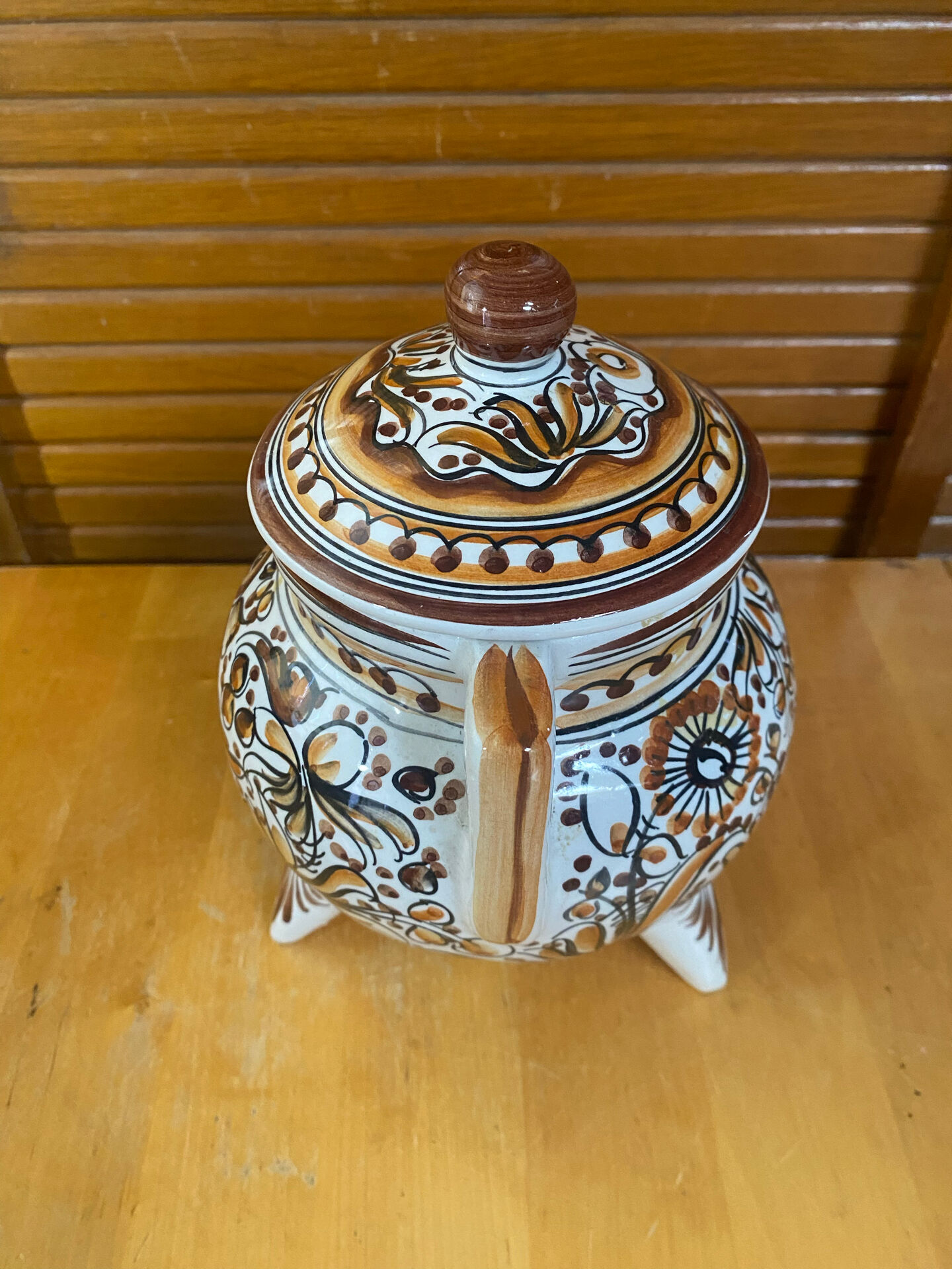 Old Apothecary Pot Coimbra Faience Polychrome Ceramic Portugal