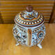 Old Apothecary Pot Coimbra Faience Polychrome Ceramic Portugal