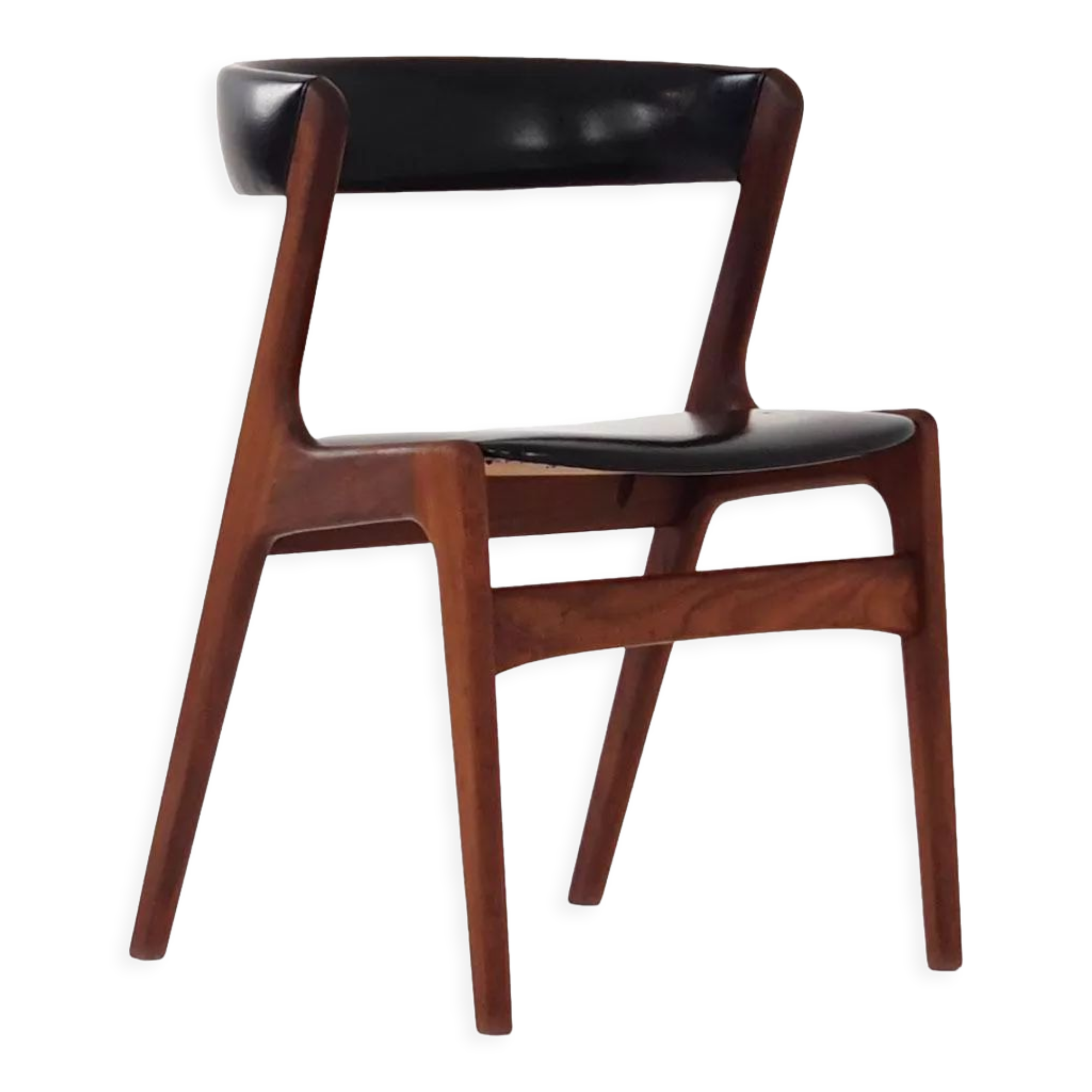 Fire  teak chair design by Kai kristiansen for Schou andersen, scandinavian design.